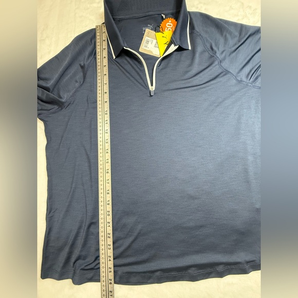 Puma Women's Navy Long Sleeve Polo - Picture 7 of 8